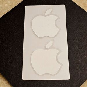 Apple Logo Genuine Authentic OEM iPhone iMac iPad Sticker Lot of 2